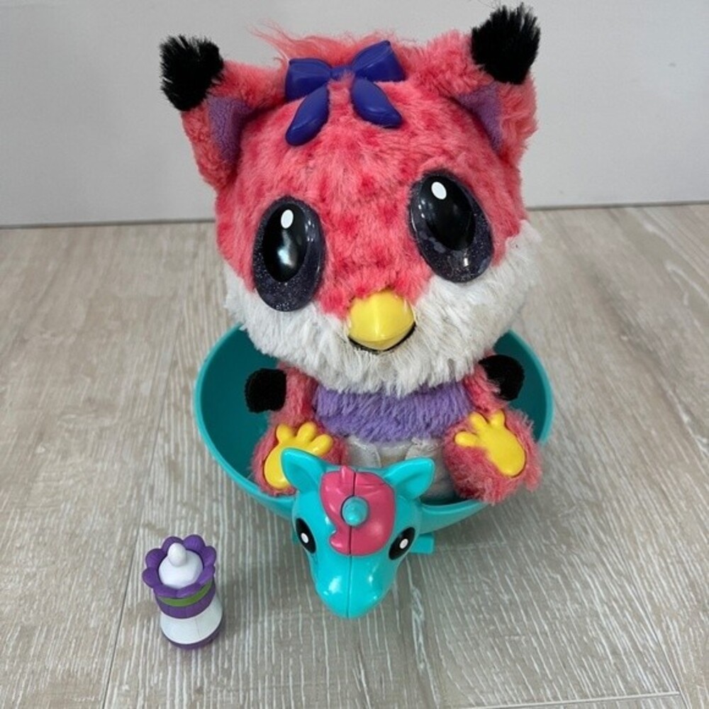 Plush Pink Interactive Hatchimals Hatchibabies Foxfin Toy